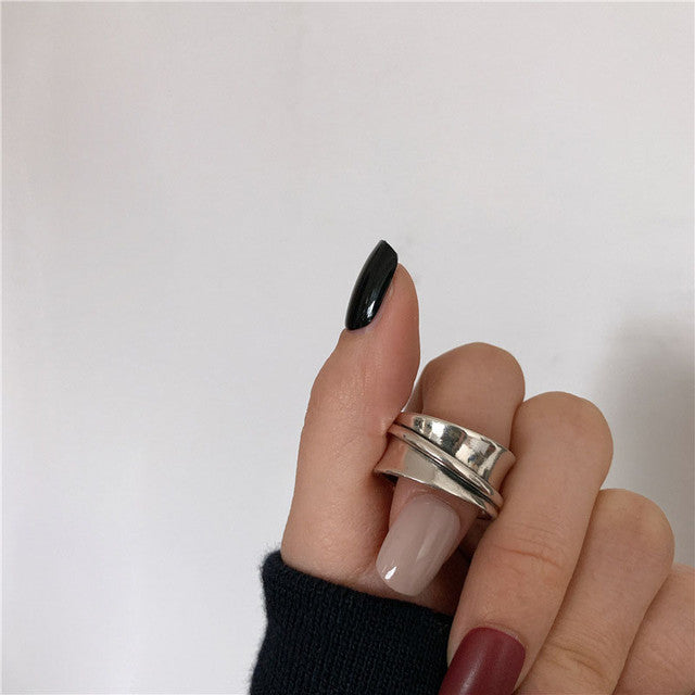 New Minimalist Distorted Ring Set - Japanese Design