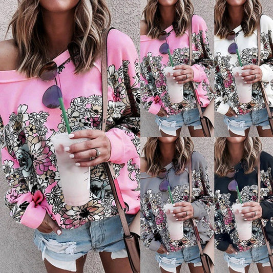 Women’s Printed Long Sleeve Sweatshirt Jacket