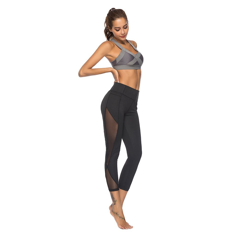 High Waist Mesh Women’s Yoga Fitness Leggings