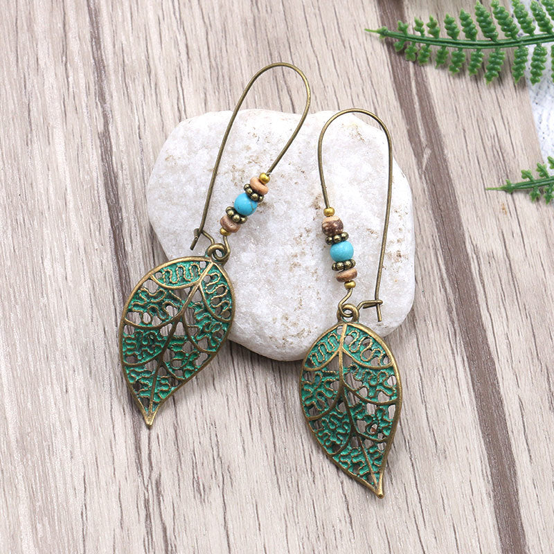 Hollow Leaf Earrings - Leaf Drop Earrings