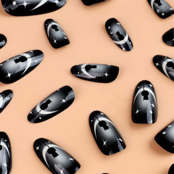 Wearable Nail Art Kit with Removable Almond Patches