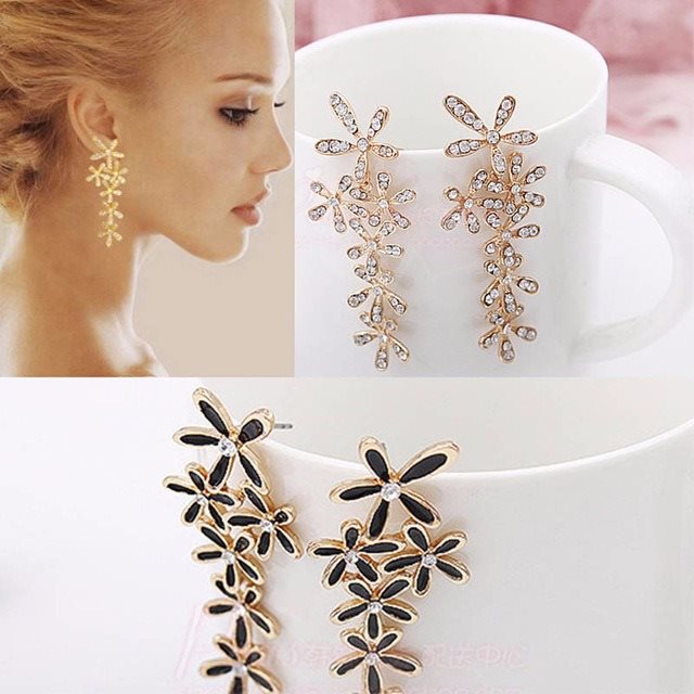 Tassel Earrings, Snowflake Earrings, Five-Petal Flower