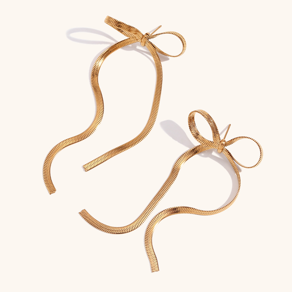 Chain Bow Earrings