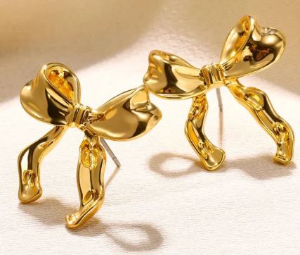 Metal Bowknot Earrings