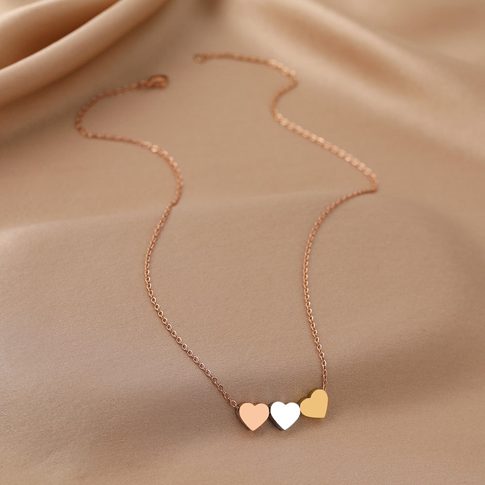 Stainless Steel Sweetheart Necklaces with Charms for Women