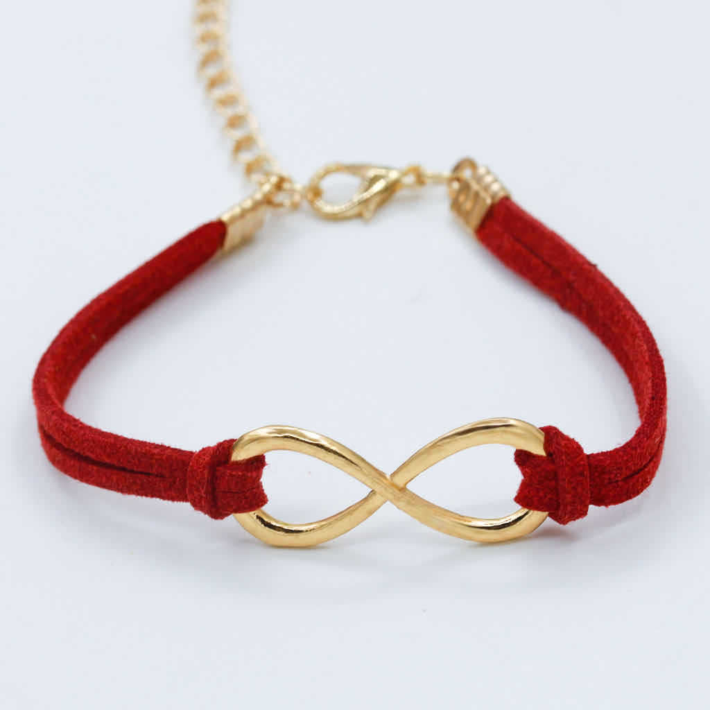 Fashion Symbol 8-Shape Leather Cord Bracelet