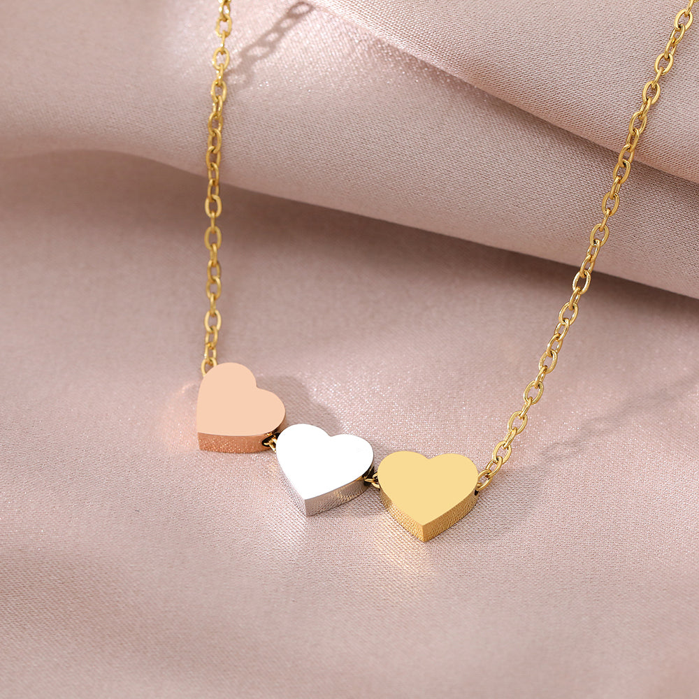 Stainless Steel Sweetheart Necklaces with Charms for Women
