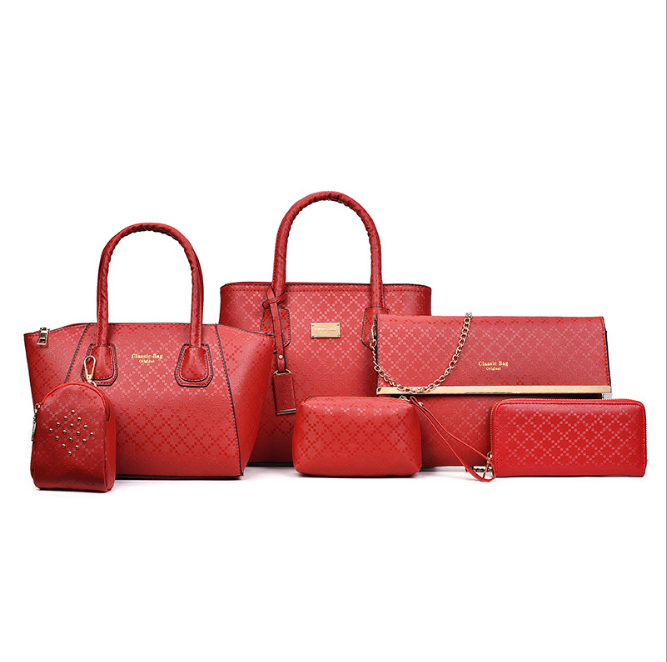 6-Piece Mother-Daughter Bag Set with Designer Handbags