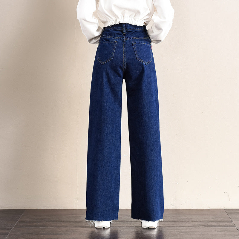 High-Waisted Loose Fit Wide Leg Jeans for Women