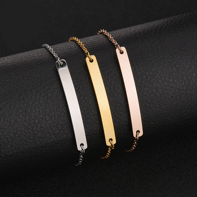 Curved Engraved Bracelet, Customizable Jewelry Piece