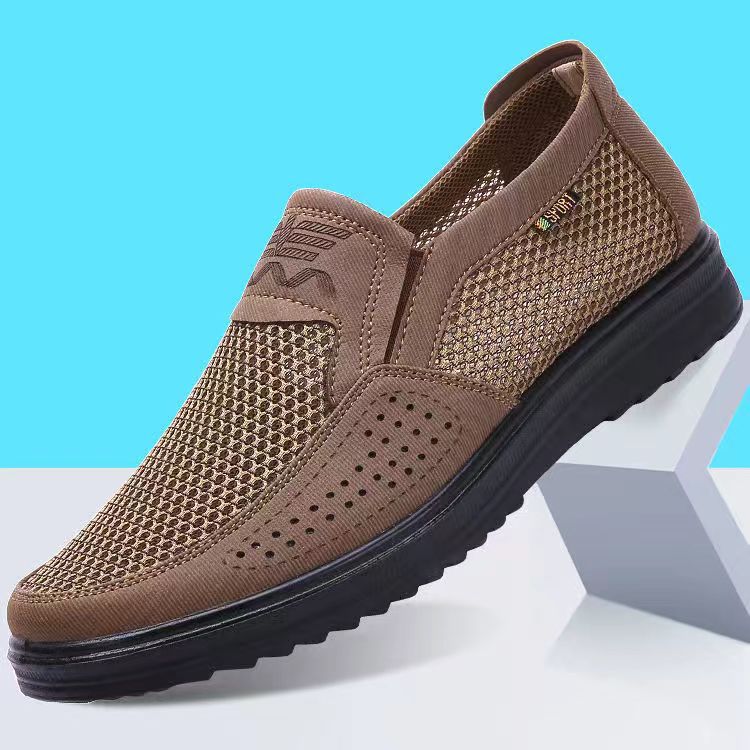 Summer Casual Men's Mesh Shoes - Breathable Beijing Style