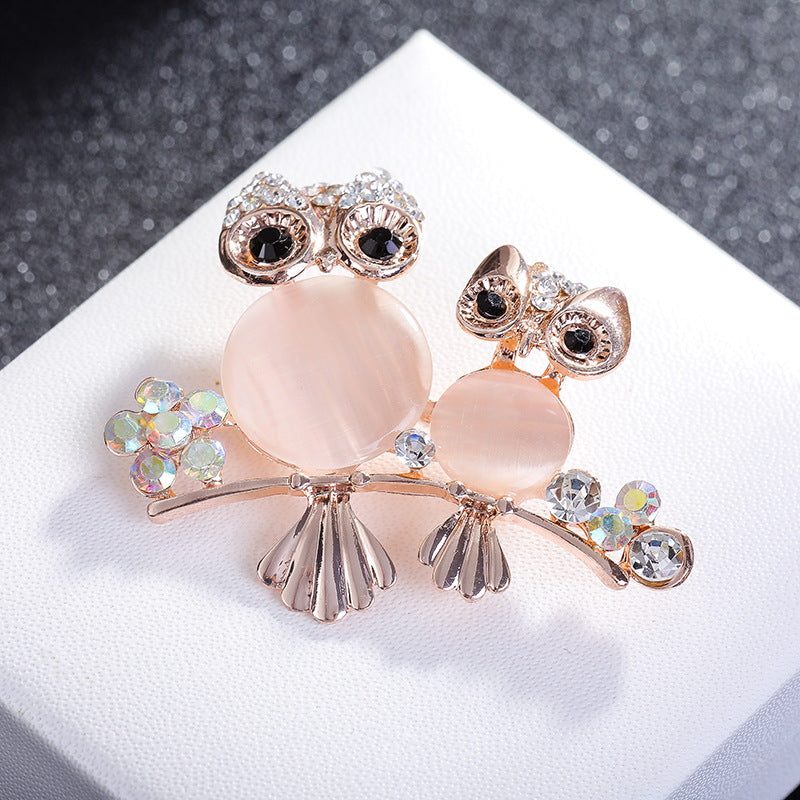 Fashion Cartoon Brooch with Rhinestones - Custom Design