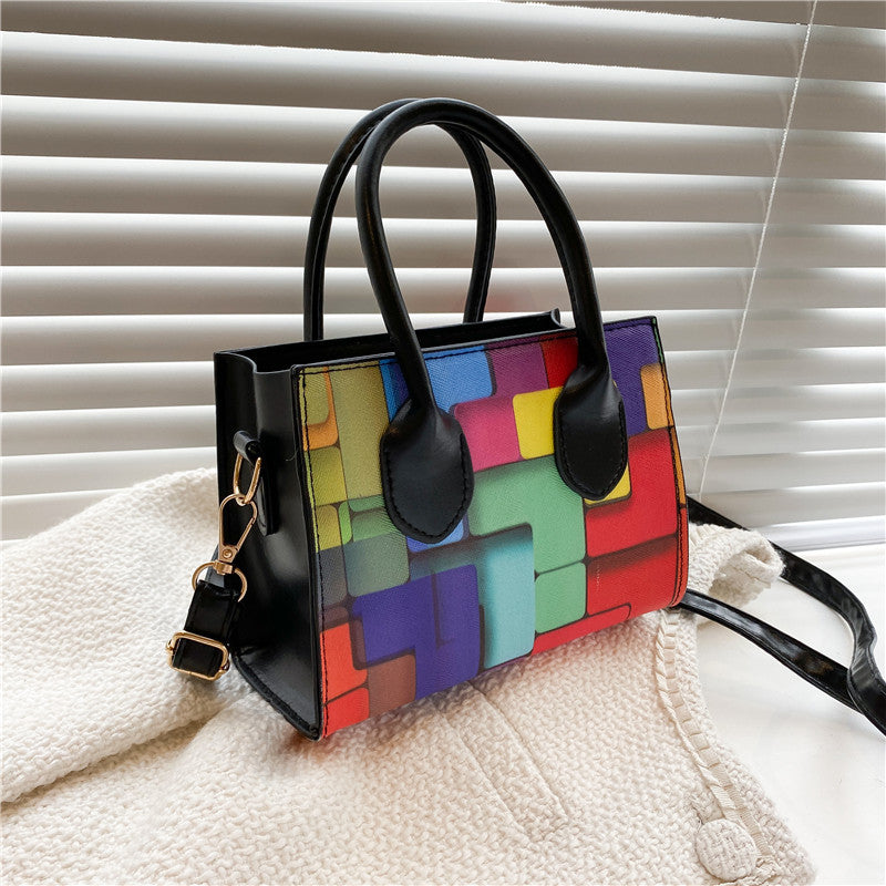 Trendy Color-Block Shoulder Crossbody Bag 2022