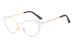Esperanza Blancas Retro Gold Single-Leg Cat Eye Glasses