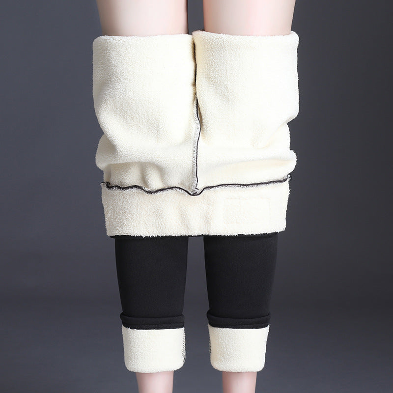 Extra-Thick Lamb Velvet Leggings for Women’s Warmth