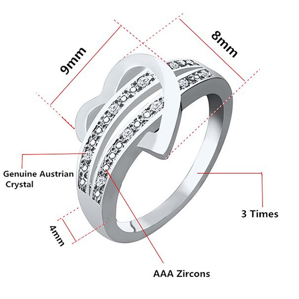 Heart-Shaped Diamond Ring Jewelry