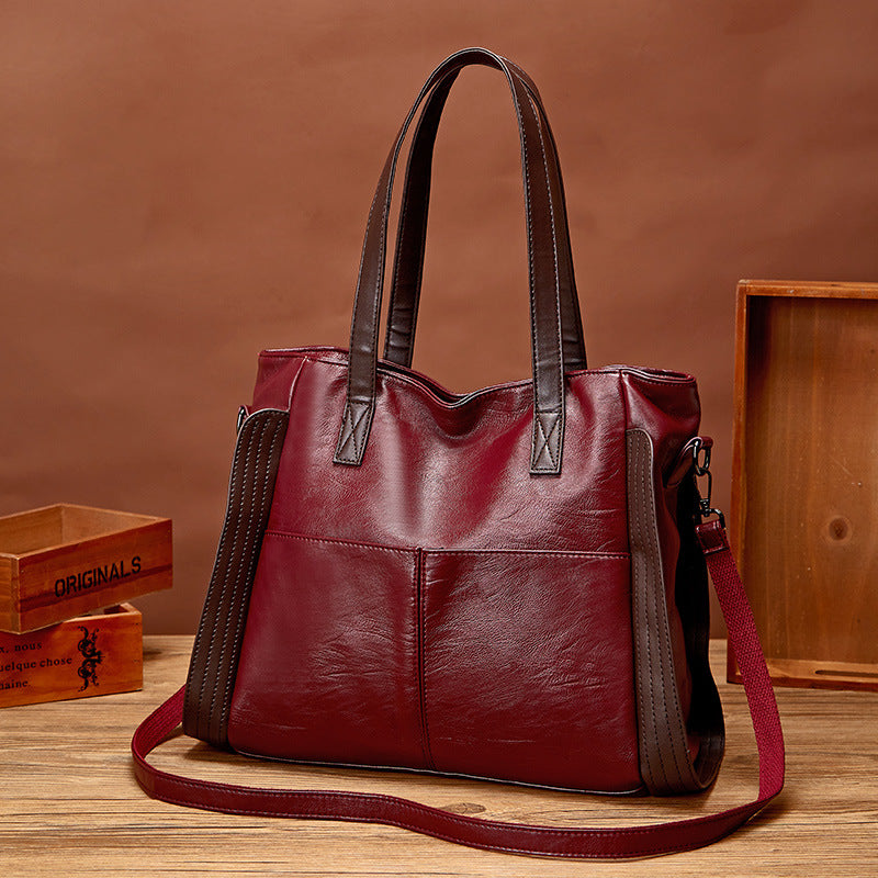 Large Capacity Soft Leather Tote Bag for Women 2024