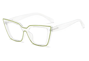 Green Belén Cat Eye Blue Light Blocking Glasses (One Pair)