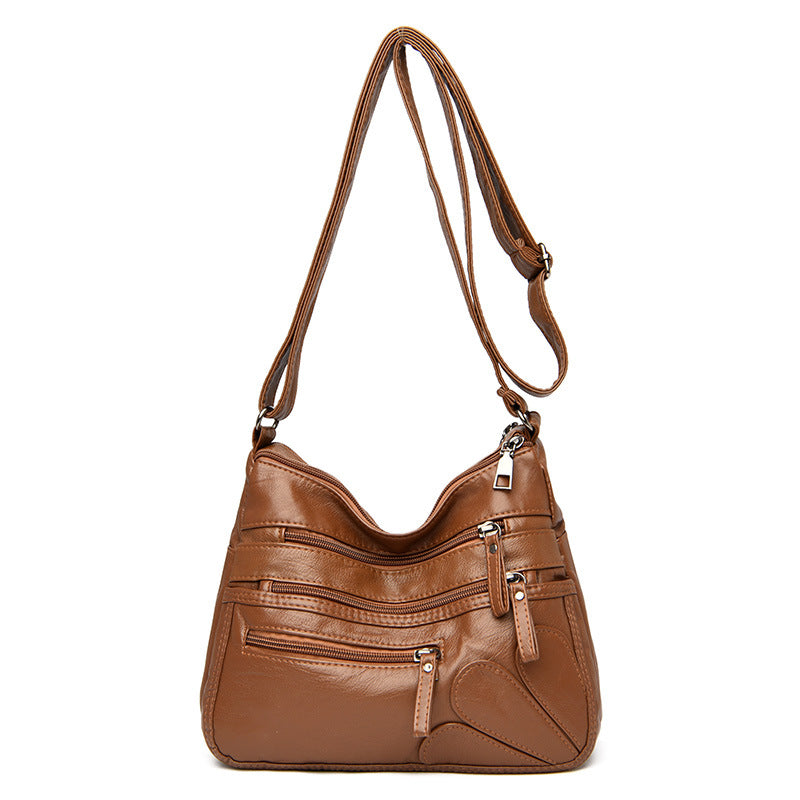 2024 New Soft Leather Shoulder Backpack for Women