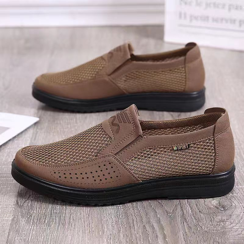 Summer Casual Men's Mesh Shoes - Breathable Beijing Style
