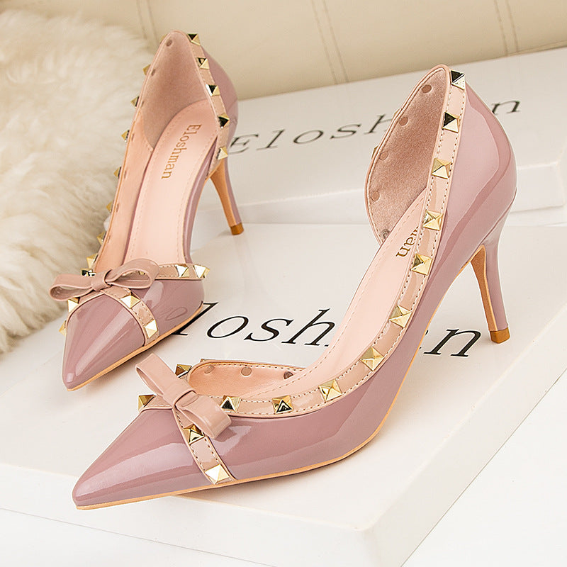 Stylish High Heel Women’s Shoes with Studded Details