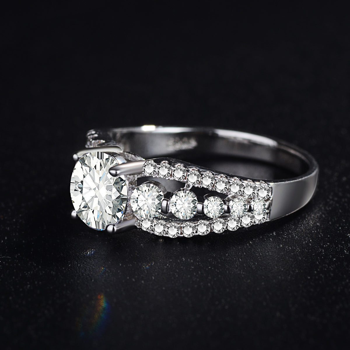 Trendy Women's Oversized Diamond Ring Jewelry