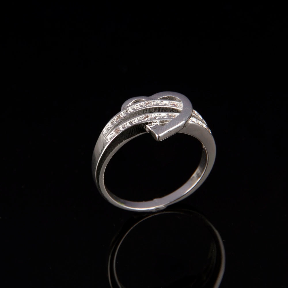 Heart-Shaped Diamond Ring Jewelry