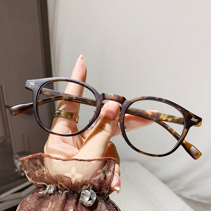 Fashion Retro Round Anti-Blue Light Reading Glasses