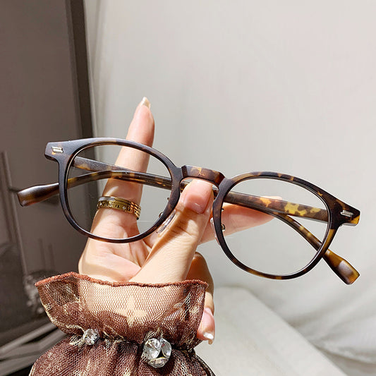 Fashion Retro Round Anti-Blue Light Reading Glasses