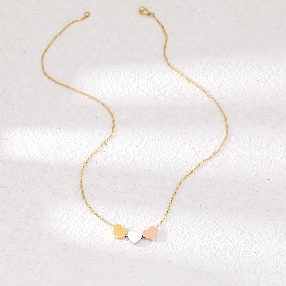 Stainless Steel Sweetheart Necklaces with Charms for Women