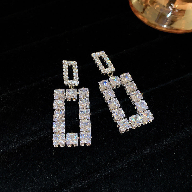 Stylish Heart Star Sequined Tassel Earrings for Women