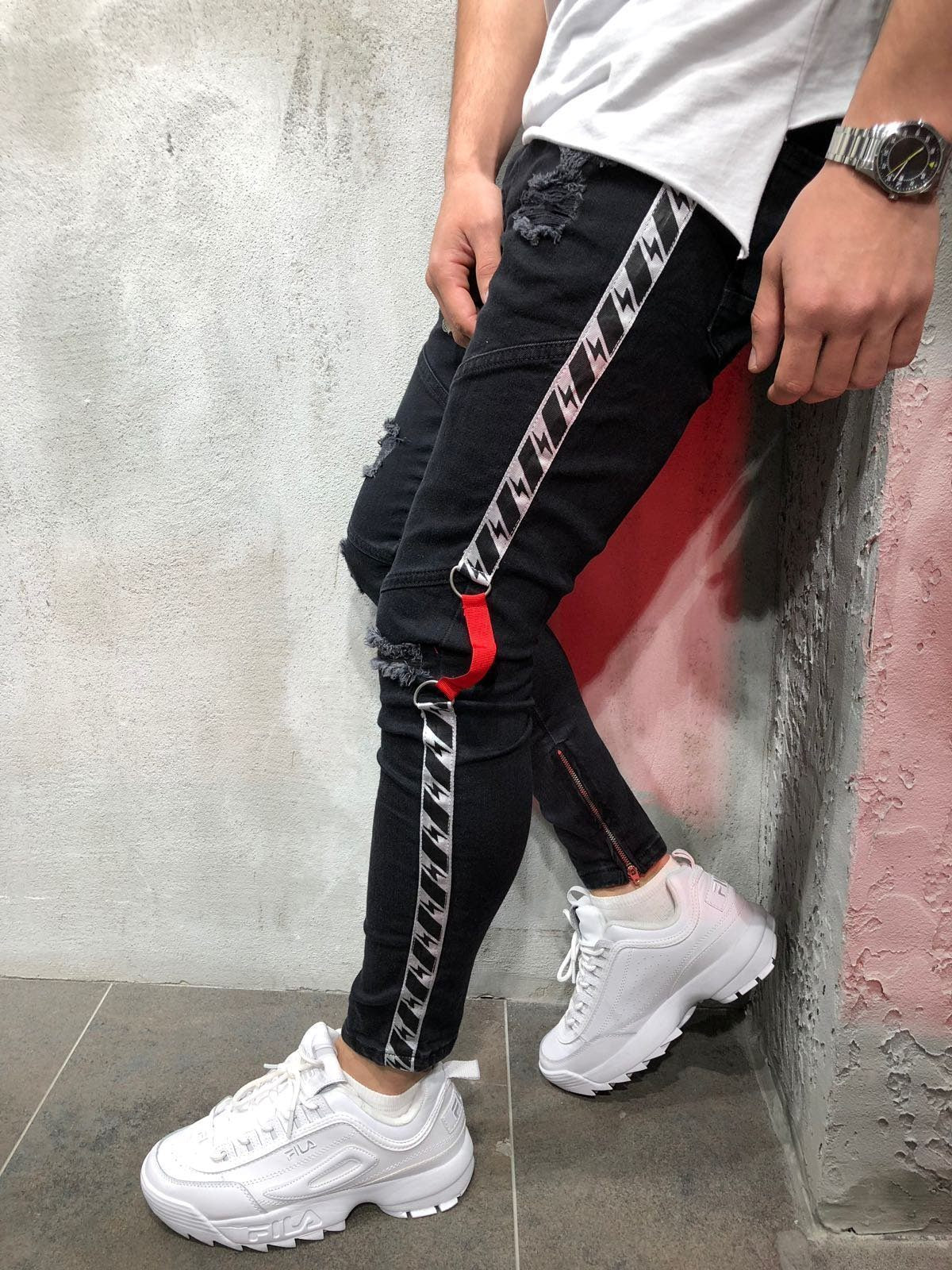 Men's Ribbon Jeans