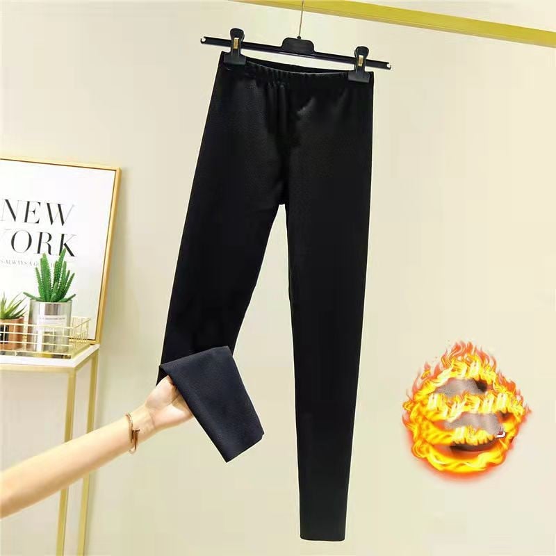 Women's Warm Wool Padded Pants for Autumn and Winter