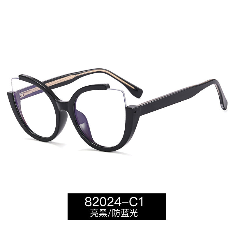 Retro Minimalist Half-Frame Blue Light Glasses