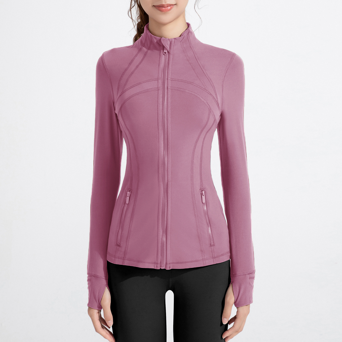 Women’s Stand Collar Zip-Up Sports Jacket