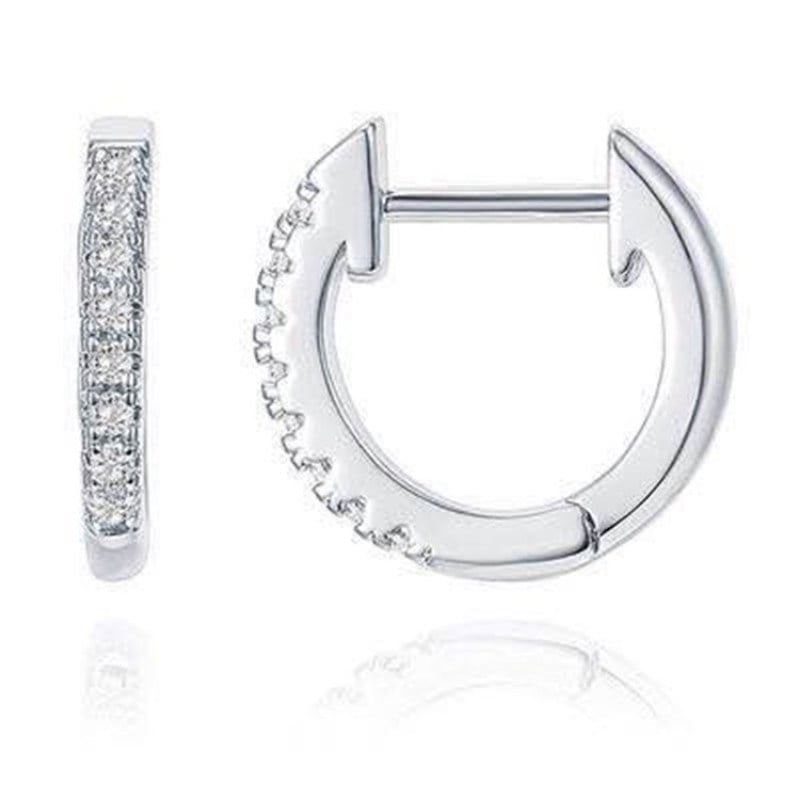 Single Row Diamond Earrings