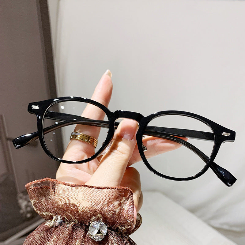 Fashion Retro Round Anti-Blue Light Reading Glasses