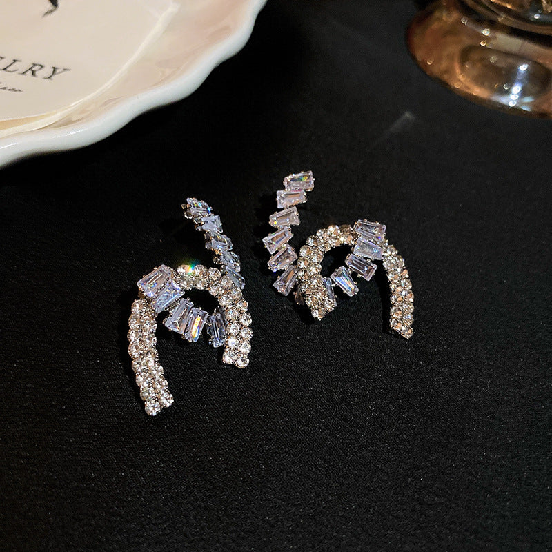 Stylish Heart Star Sequined Tassel Earrings for Women