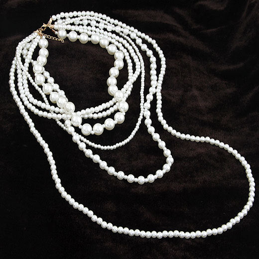 Fashion Pearl Statement Long Necklace for Women