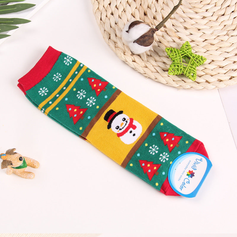 Christmas Themed Women’s Warm Mid-Calf Socks