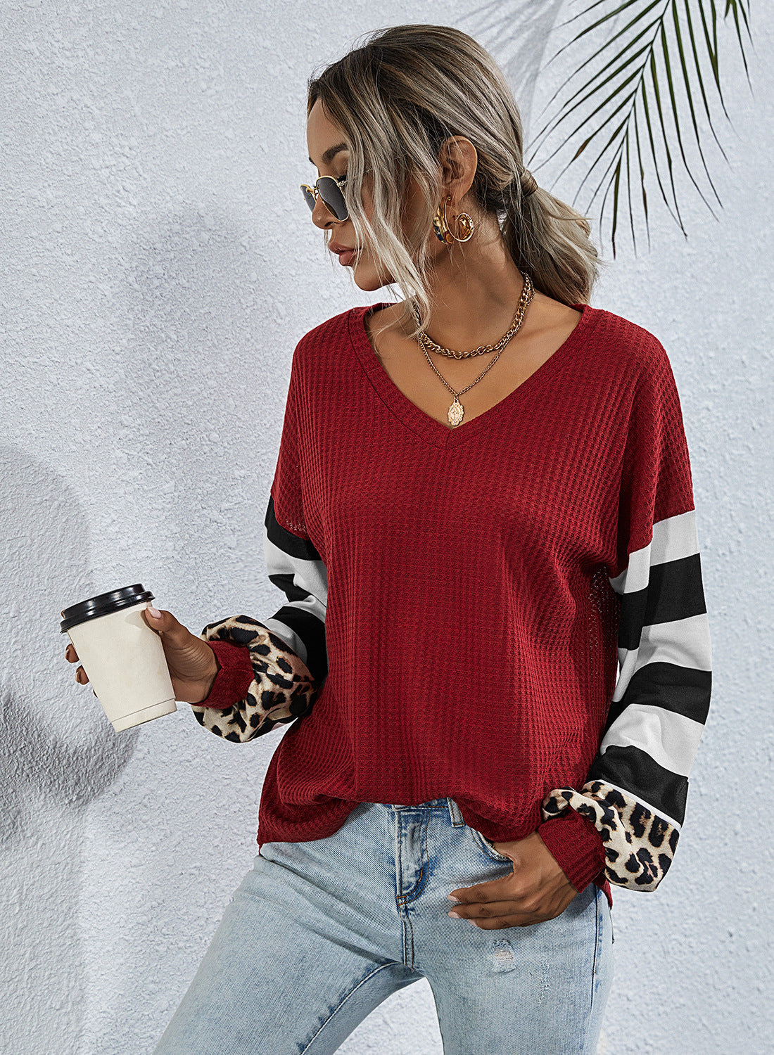 2023 Women's Striped Long Sleeve T-Shirt for Fall/Winter