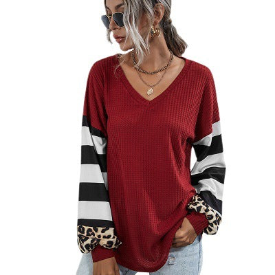 2023 Women's Striped Long Sleeve T-Shirt for Fall/Winter