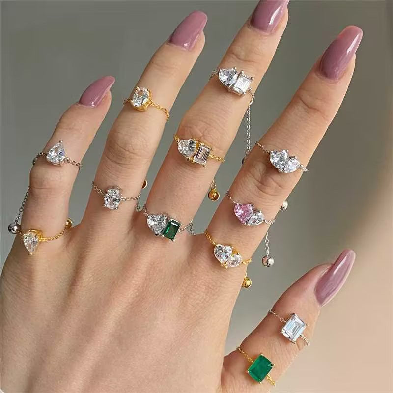 Sterling Silver Prism Fashion Ring - All-match Design