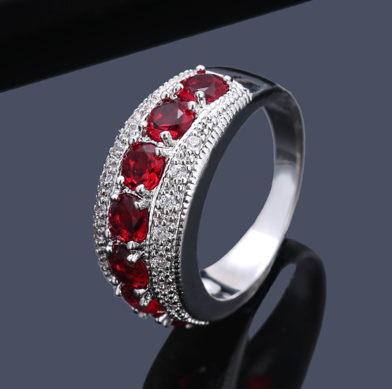 Olive Green Zircon Ring - Stylish Fashion Jewelry
