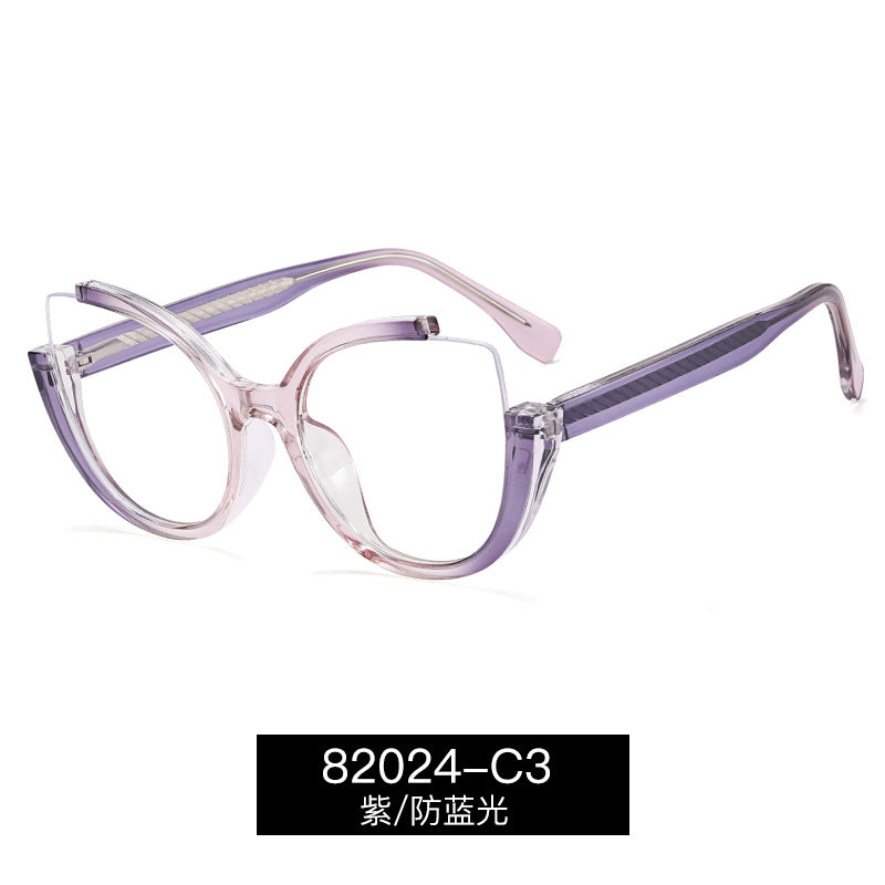 Retro Minimalist Half-Frame Blue Light Glasses