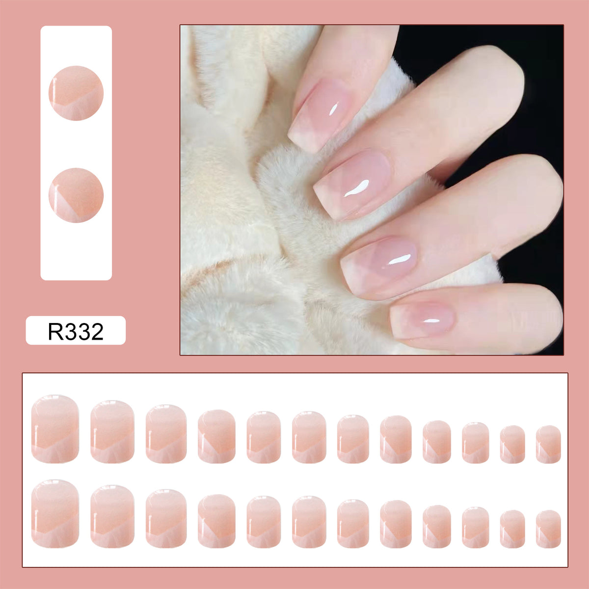 Wearable Mesh Oblique French Style Nail Stick