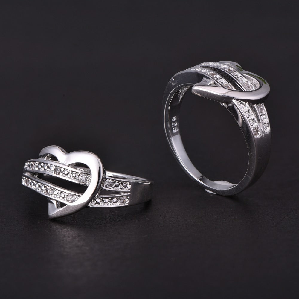 Heart-Shaped Diamond Ring Jewelry
