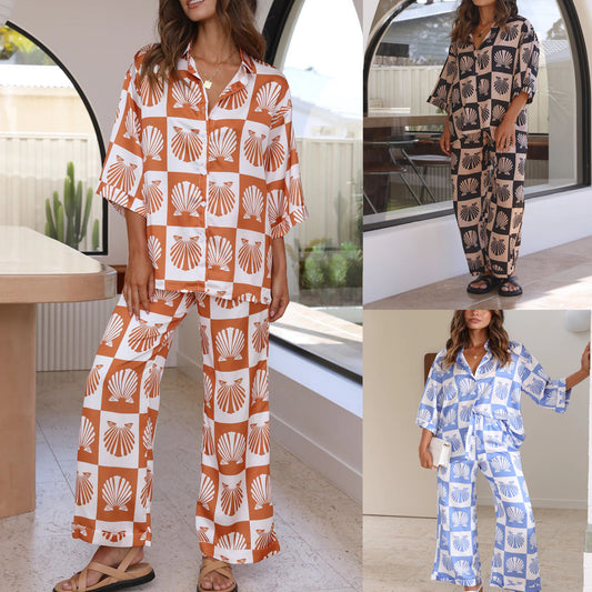 2023 Spring/Summer Women's Casual 3/4 Sleeve Set