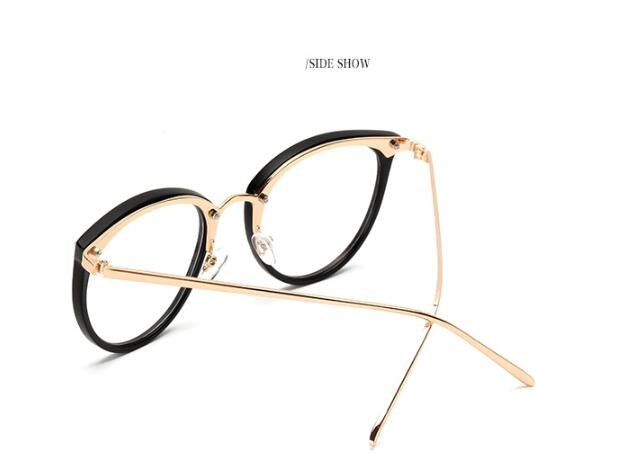 Vintage Round Gold Wire Frame Glasses for Women
