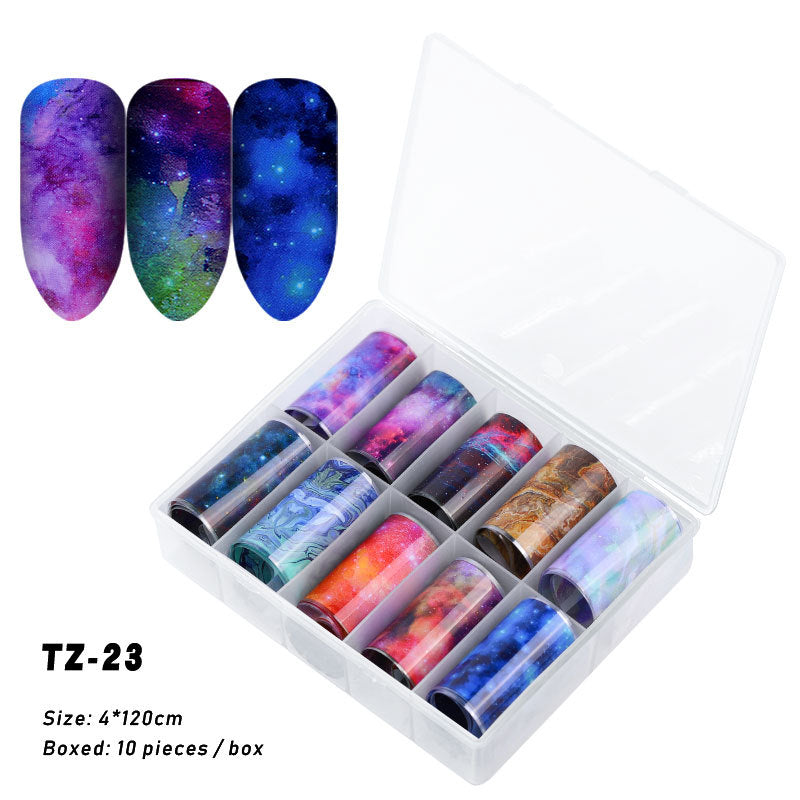 2020 New Nail Art Transfer Stickers - Starry Laser